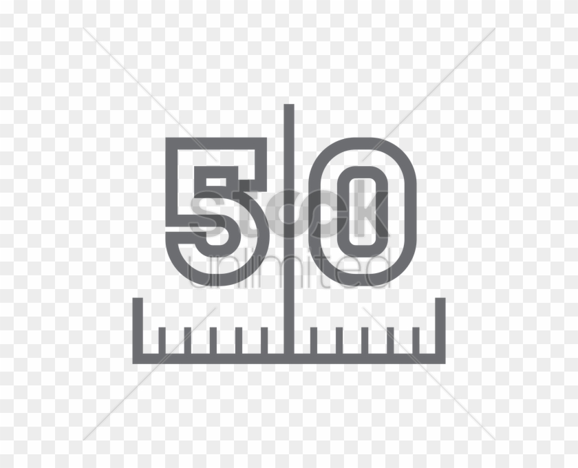50 Yard Line On American Football Field Vector Image - American Football Field Vector #316614