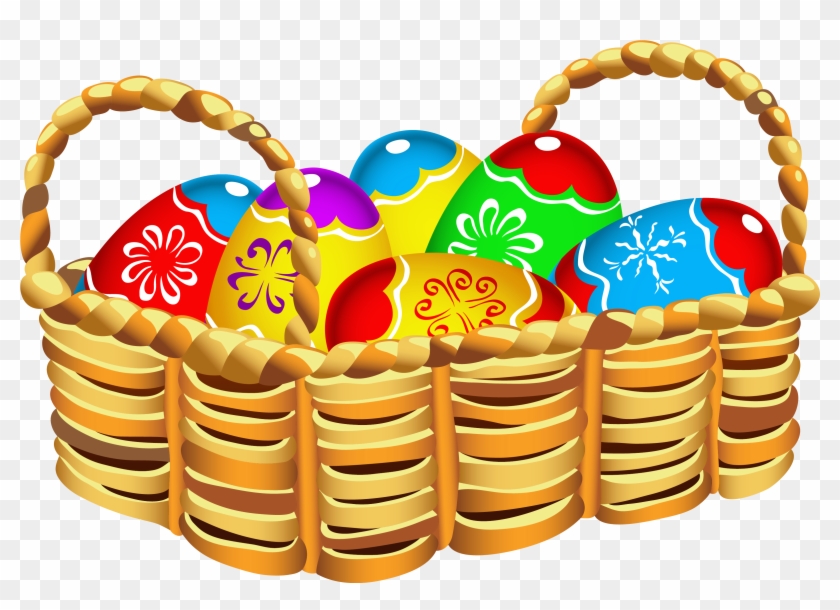 Images For > Clipart Easter Basket - Easter Egg Basket Clipart #316682