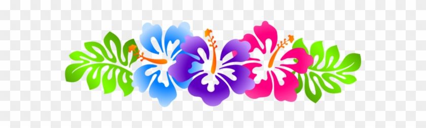 Luau Clip Art Borders Free Hibiscus Line - Hibiscus Flower Banner Png #316693