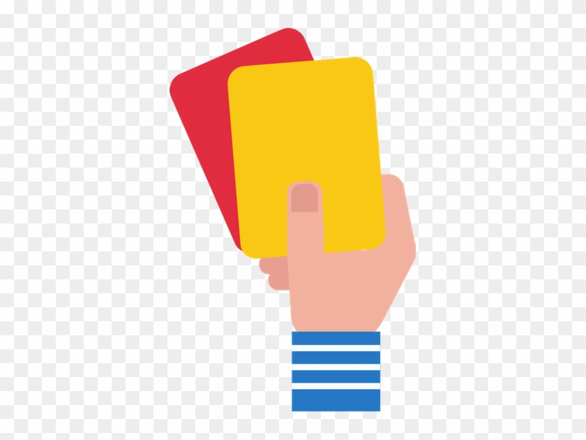 Soccer Referee Showing Yellow And Red Cards - Soccer Referee Showing Yellow And Red Cards #316733