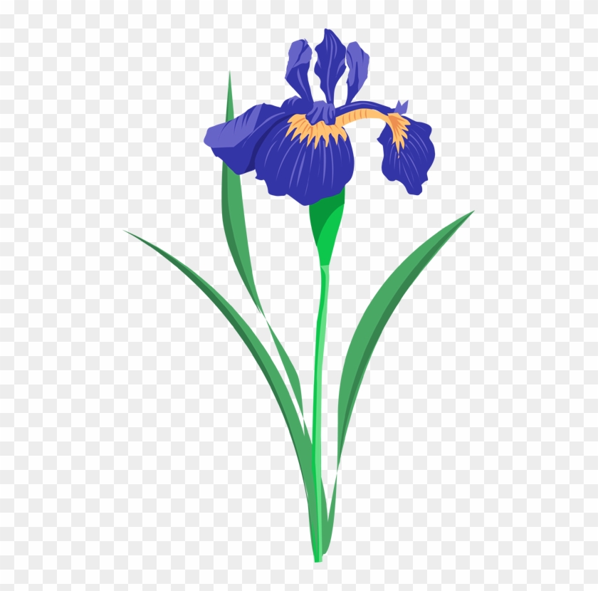 Grab This Free Summer Flower Clip Art - Purple Iris Clip Art #316780