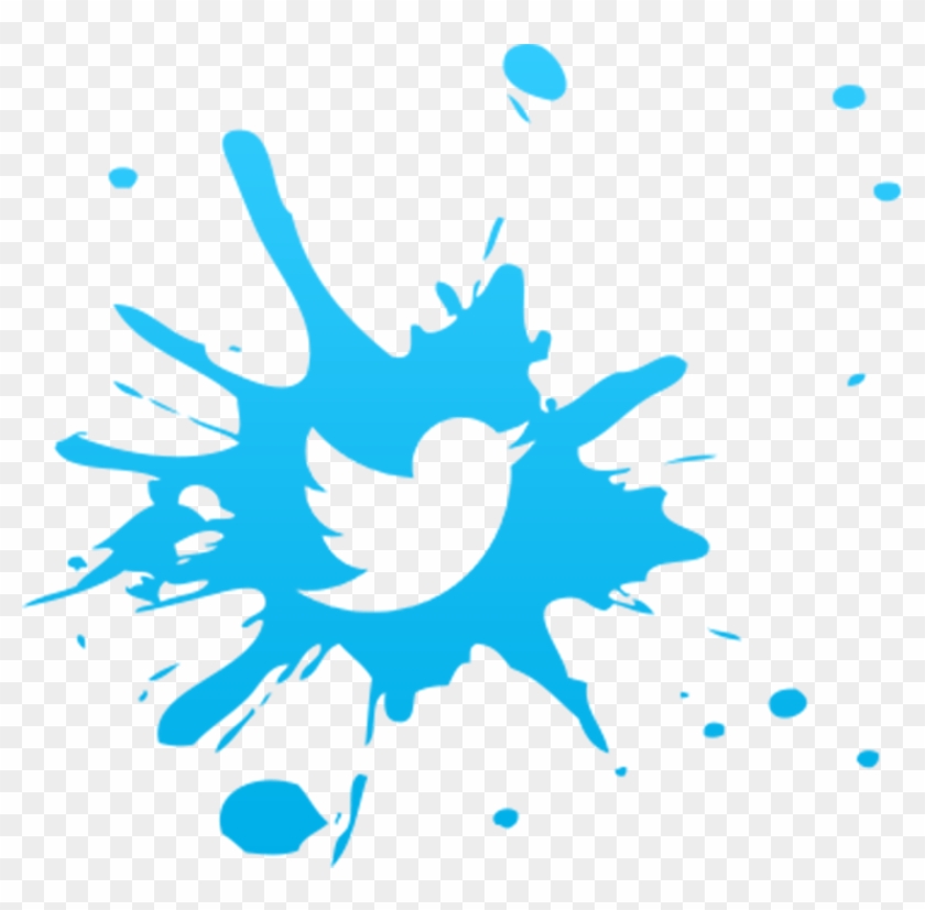 Twitter Logo Silhouette - Blood Splat #316990