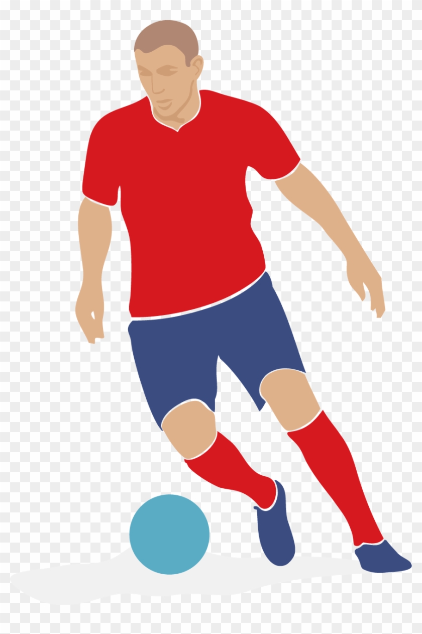 Football Player Clip Art - Soccer Player Vector #317085