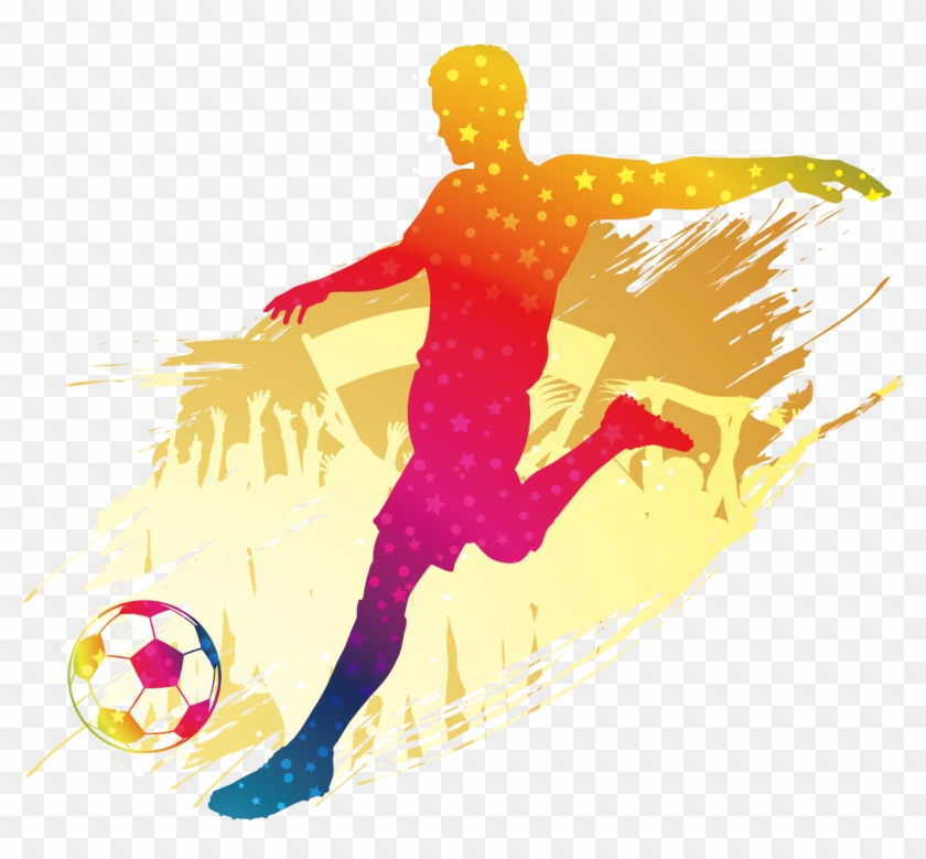 Football Player Silhouette Clip Art - Silhouette Kicking Soccer Ball Free #317184