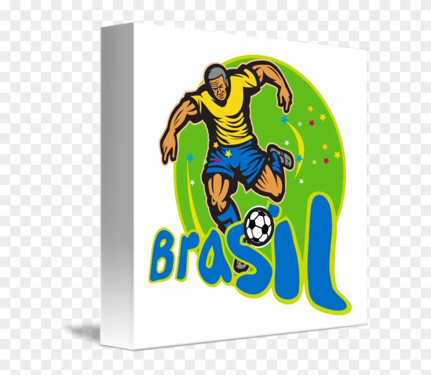 Brazil 2014 Football Player Kick Retro Card #317223