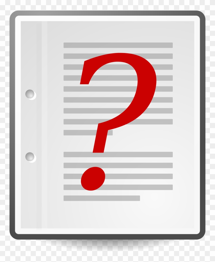Text Document With Red Question Mark - Document With Question Mark #317313