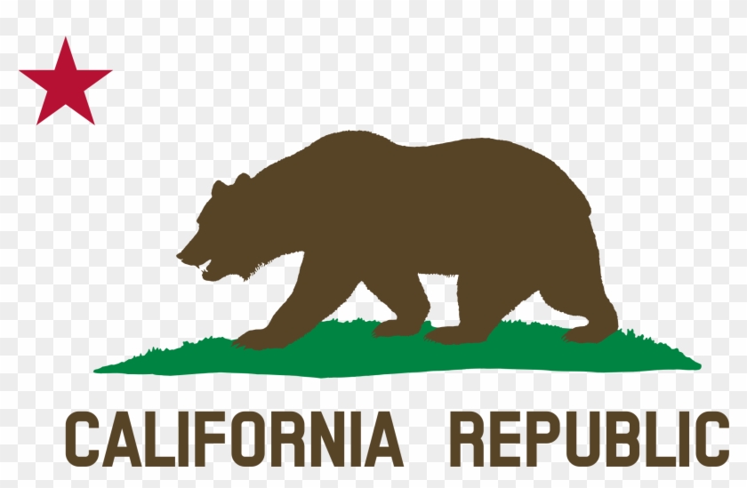 California Bear Clipart Quail Silhouette - California Flag #317477