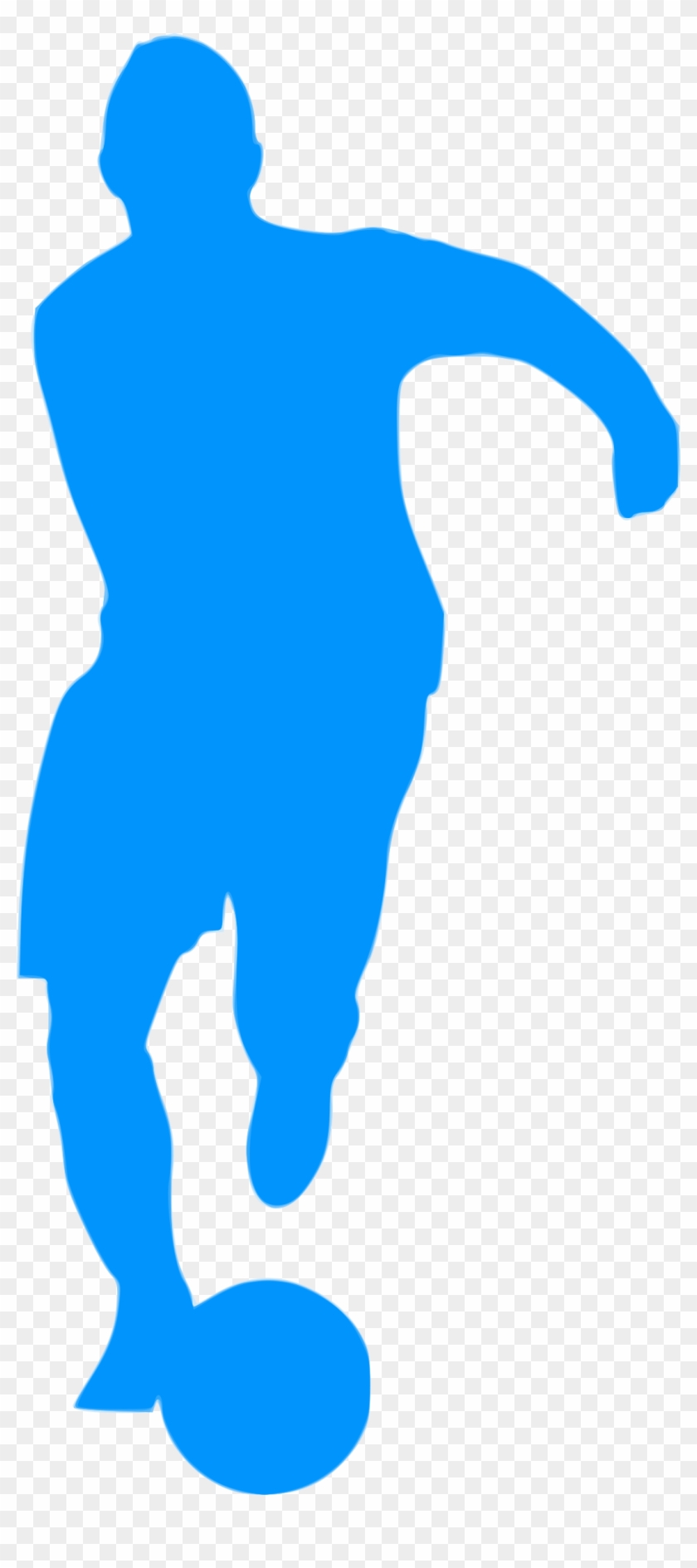 Silhouette Football 12 - Vektor Pemain Bola Png #317483