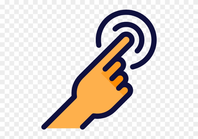 Hand Gesture - Touch Finger Icon Png #317515