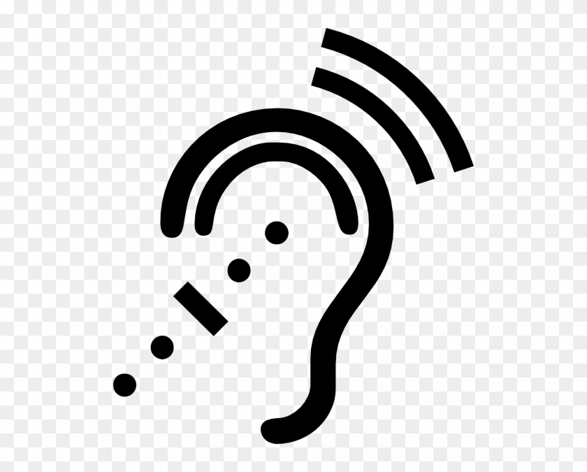 Black Ear Clip Art - Assistive Listening Icon #317744