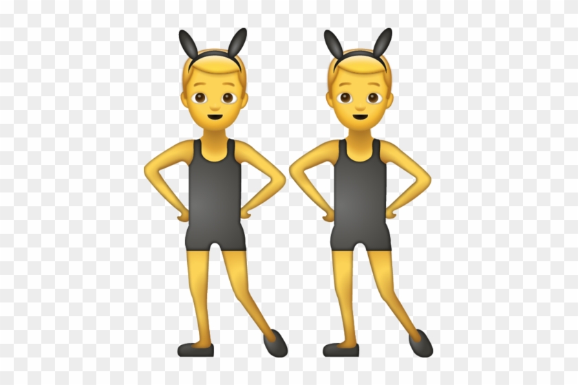 Download Men With Bunny Ears Iphone Emoji Icon In Jpg - Man With Bunny Ears Emoji #317775