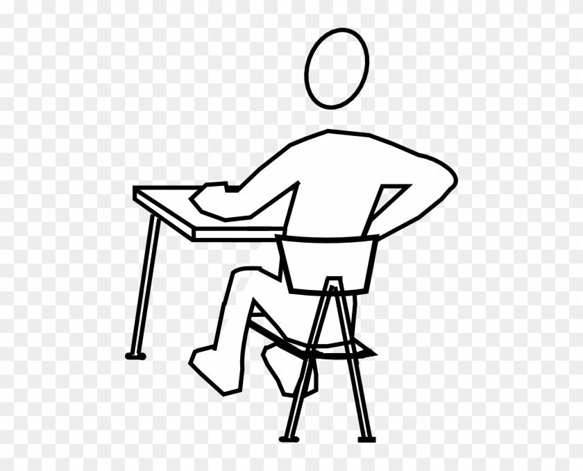 Student Distracted Clip Art At Clker - Drawing Of A Man Studying #317904