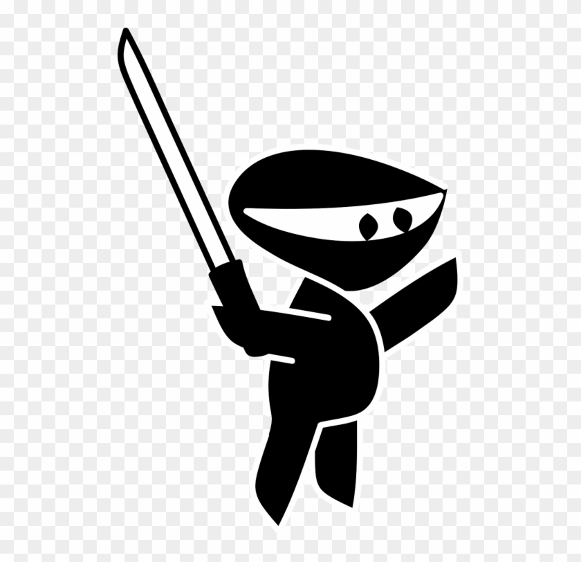 Ninja With Sword Cartoon #317955