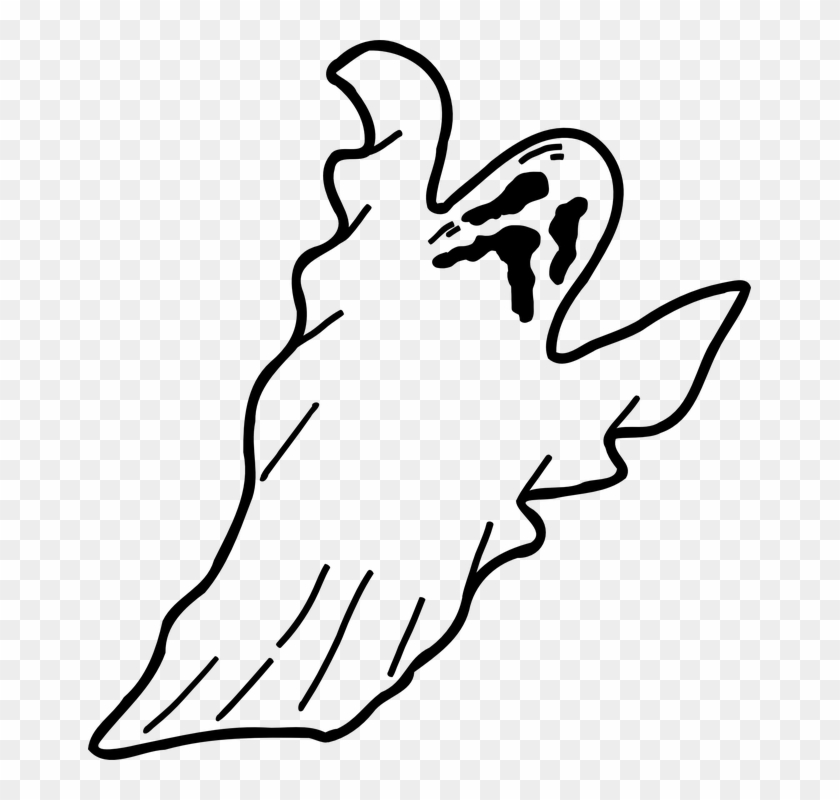 Spooky Graphics 23, Buy Clip Art - Scary Ghost Outline #317985