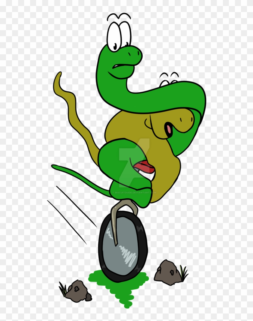 Beware Snakes On A Unicycle By Biscuitkris - Cartoon #318011