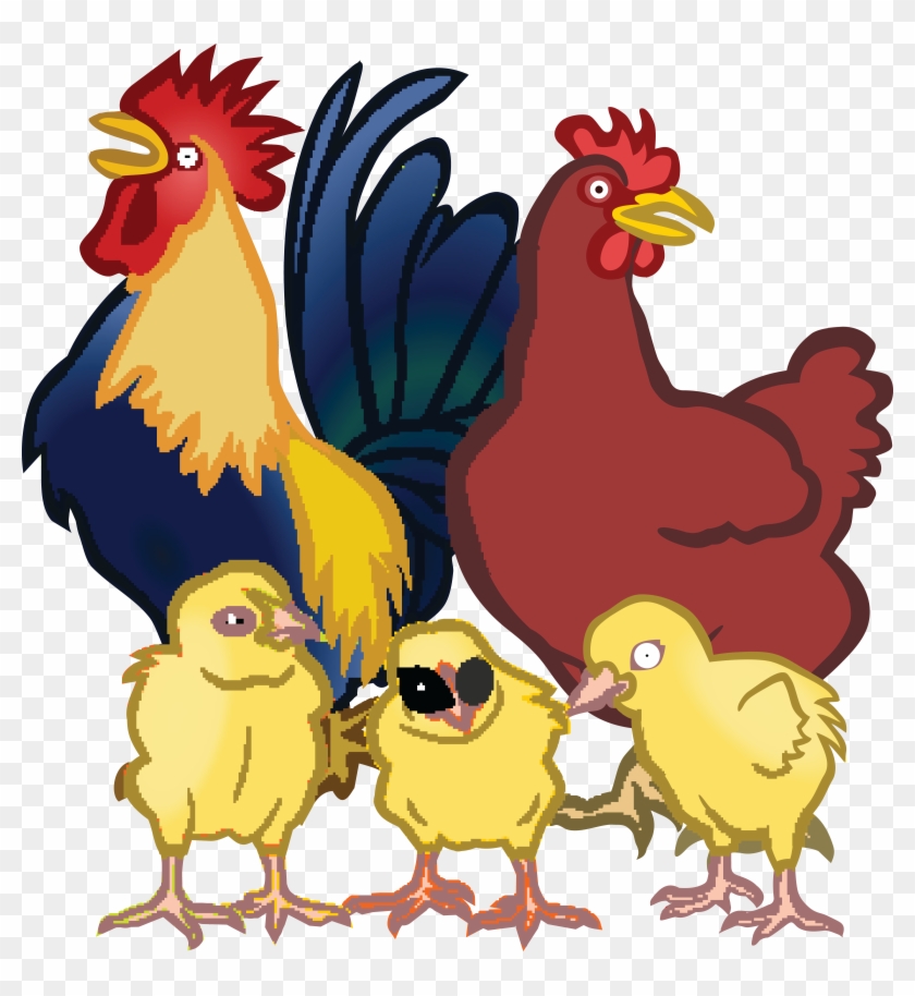 Free Clipart Of A Chicken Family - Chickens Clipart #318376