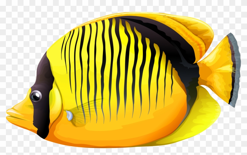 Yellow Butterfly Fish Png Clipart - Fish Clipart Png #318391