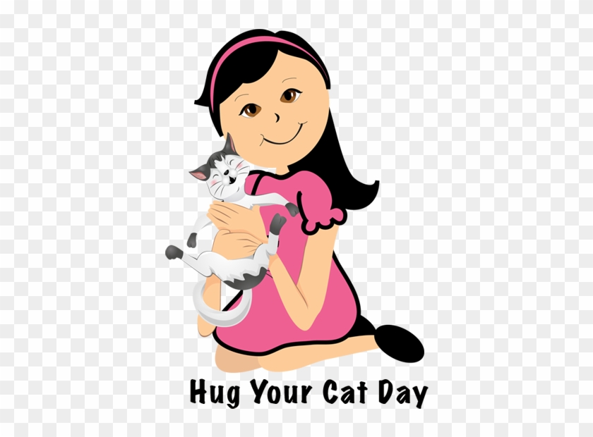 Hug Your Cat Clipart - Hug Your Cat Day Clipart #318418