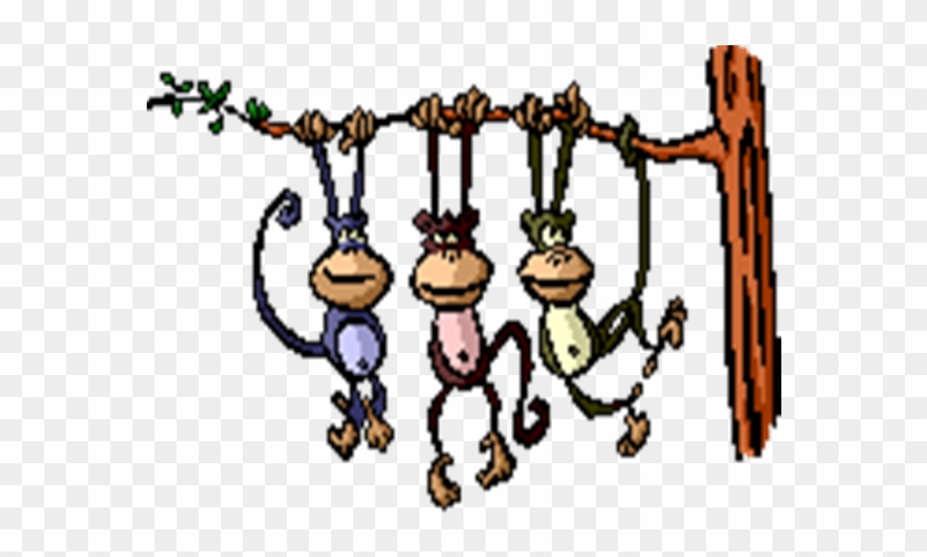 There Were Three Friends Hanging Out Together And Not - Swinging Monkey Clip Art #318429