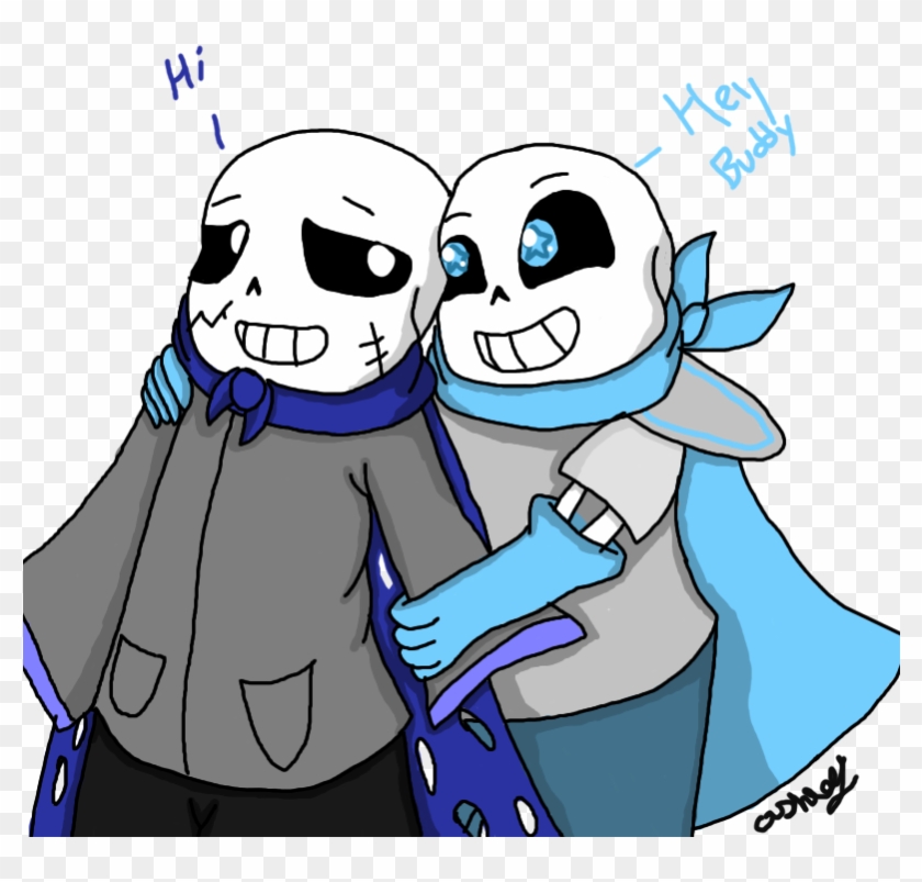 Ashtale And Underswap Sans Hanging Out By Ashleyfluttershy - Cartoon #318448