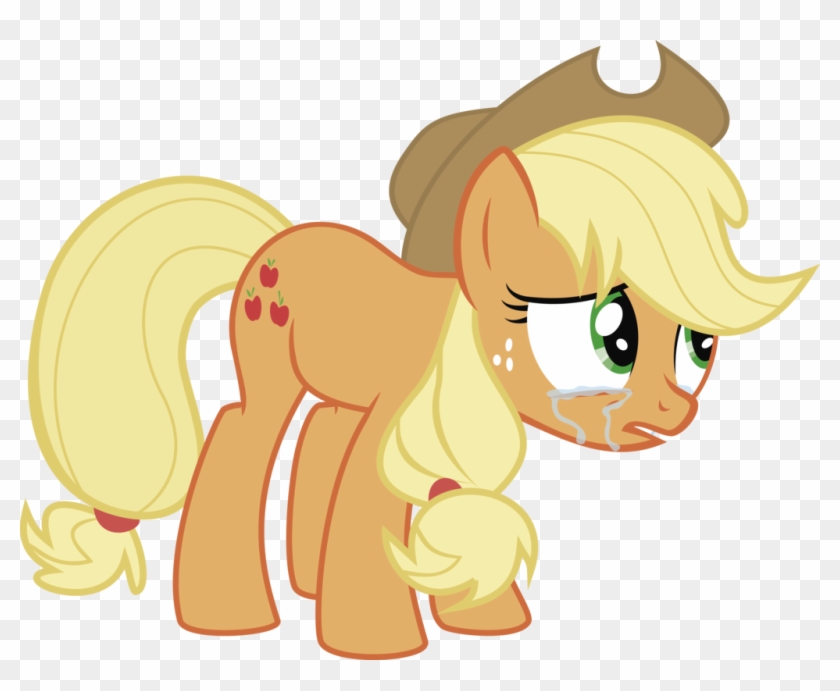 Applejack Crying By J5a4 - Mlp Applejack Scared #318760