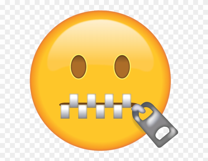 Zipper-mouth Face Emoji In Png - Zipper Mouth Emoji Png #318882