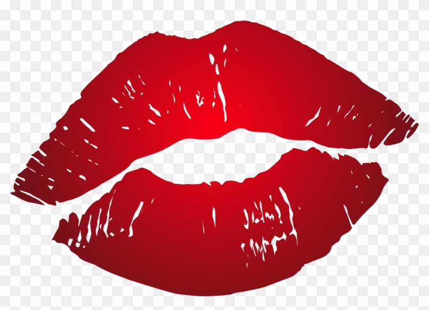 Female Kiss Png Transparent - Transparent Background Red Lips Png #319014