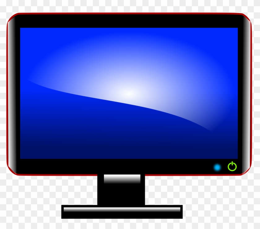 Blue Computer Monitor Clipart The Cliparts - Computer Monitor Clip Art #319060