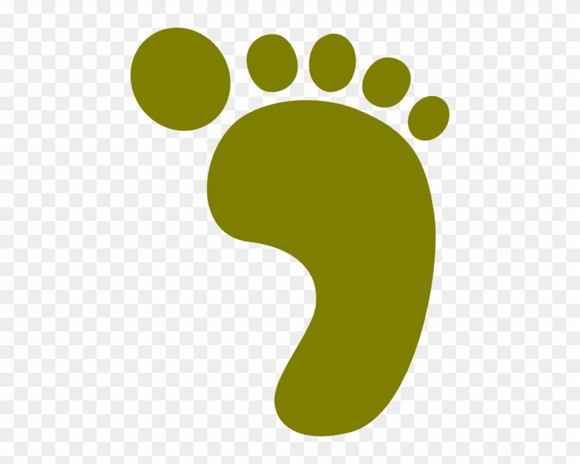 Olive Green Right - Footprint Png #319110