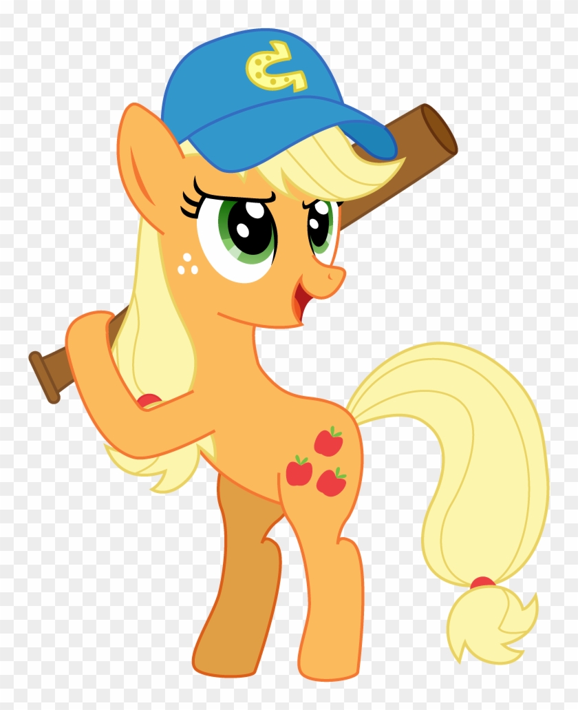 Applejack Plays Baseball By Gutovi - Baseball My Little Pony #319126