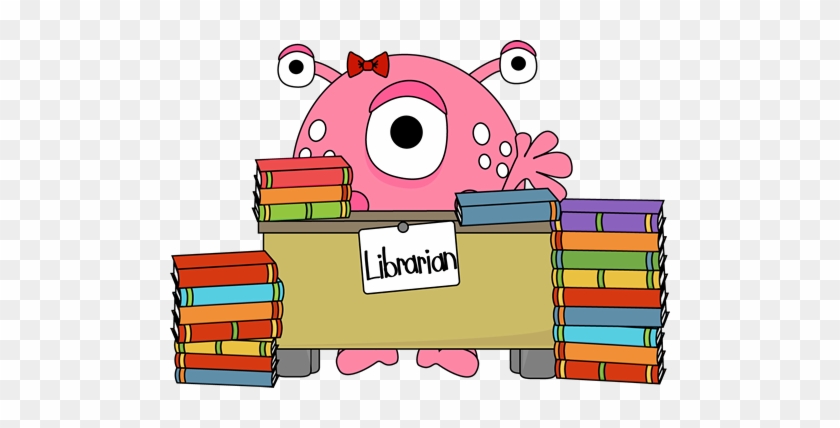 Monster Librarian - Cute Library Clipart #319153