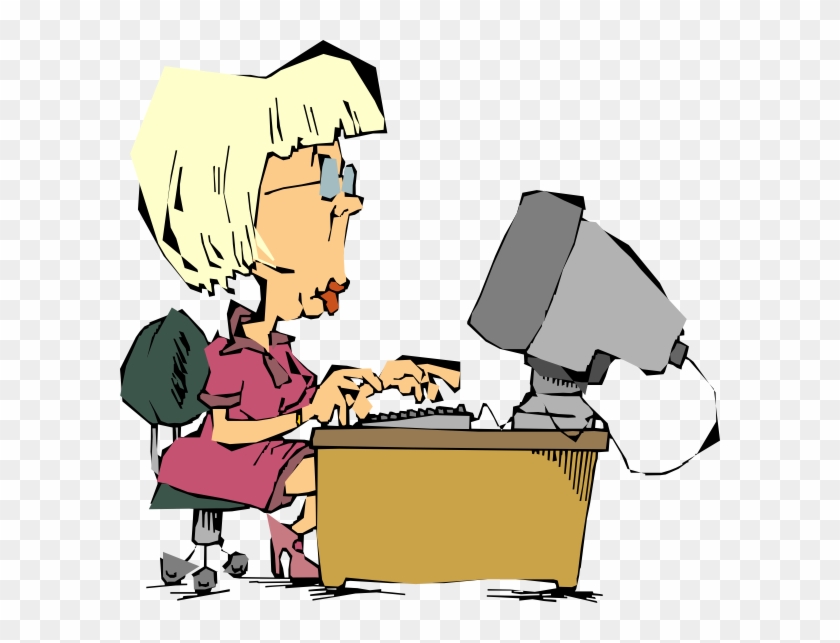 Female Computer User Clip Art - Computer Clip Art #319169