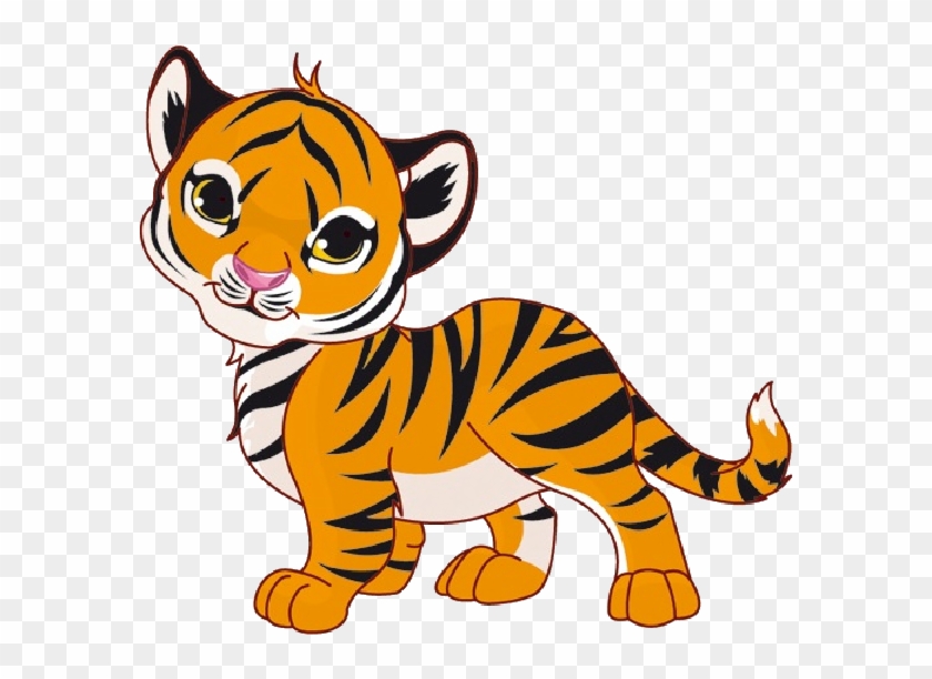 Tiger Cubs Cute Cartoon Animal Images On A Transparent - Tiger Clipart -  Free Transparent PNG Clipart Images Download