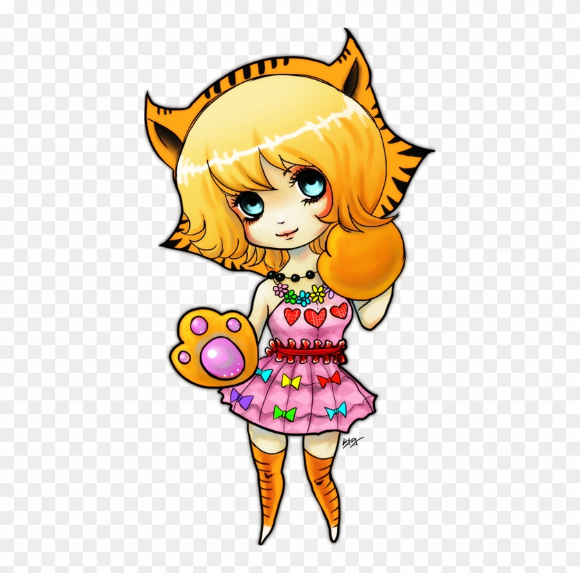 Day 260 By Unsolvedenigma - Tiger Girl Chibi Png #319429
