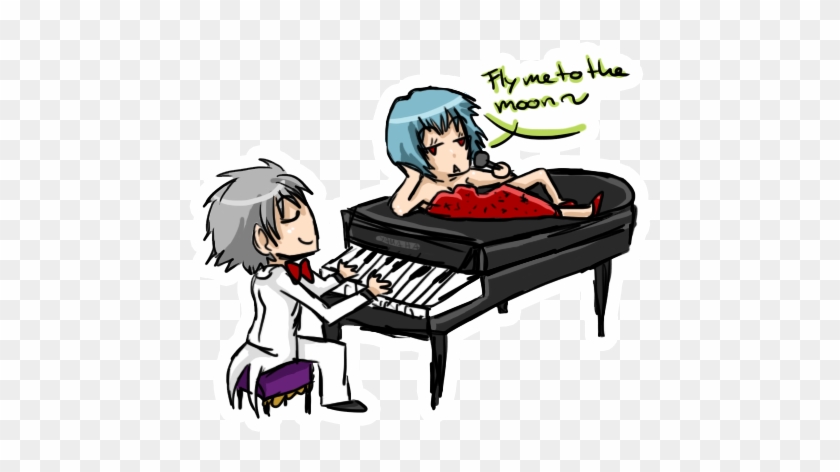 Piano Keyboard Clipart - Rei Ayanami Piano #319441