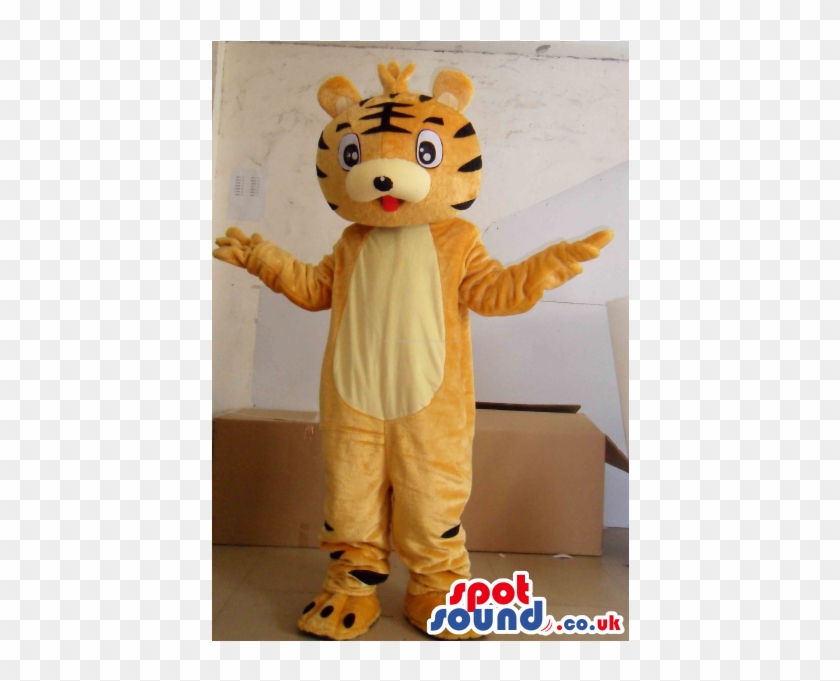Customizable Orange And Yellow Cute Tiger Plush Animal - Customizable All Red Boar Plush Spotsound Ltd Mascot #319459