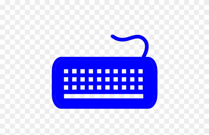 Computers - Blue Keyboard Clipart Png #319514