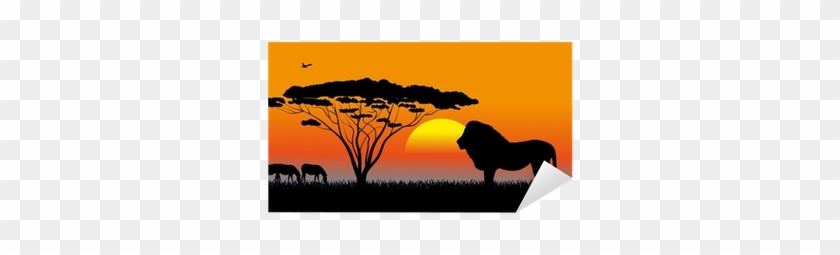 African Savanna An Evening Landscape Sticker • Pixers® - Landscape #319532