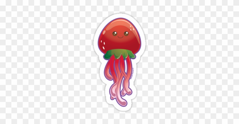 Cute Strawberry Jellyfish By - Strawberry Jellyfish Keychain, Adult Unisex, Fire Brick/light #319586