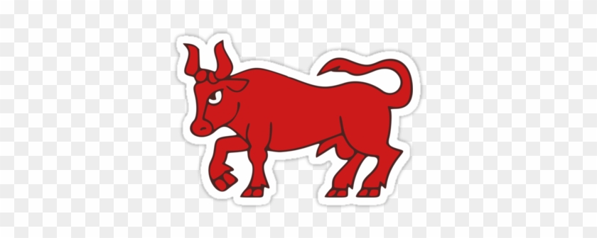 Lovely Longhorn Clipart Free Red Bull Cartoon Stickers - Custom Bull Silhouette Flask #319587
