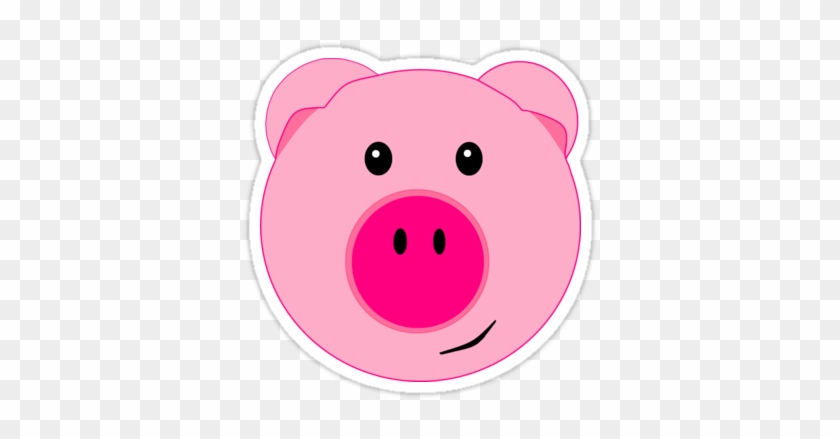 Lovely Pig Face Clipart Cute Pink Pig Face Stickers - Cute Pig Face Cartoon #319594