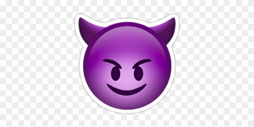 "emoji Evil" Stickers By Emoji2 Redbubble - Smiling Face With Horns #319606