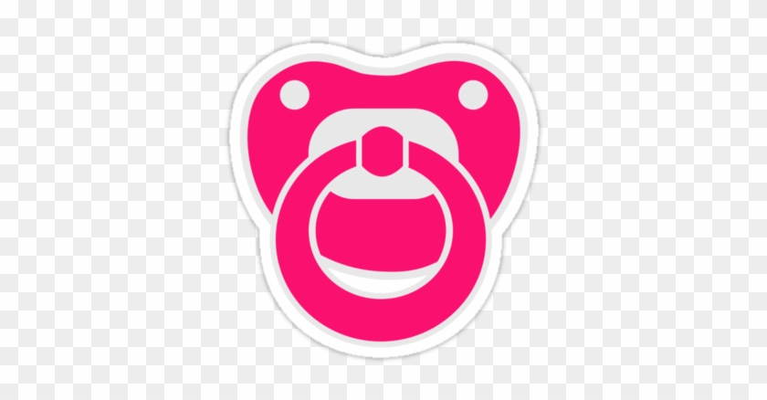 "pink Pacifier" Stickers By Designzz Redbubble - Pink Pacifier Cartoon #319610