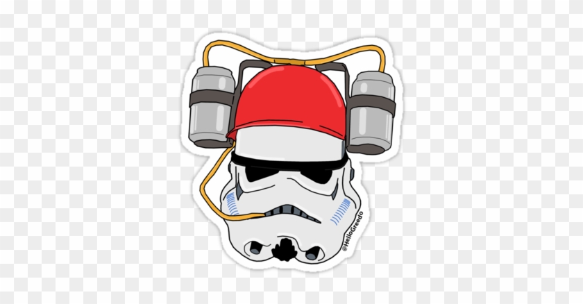 Stormtrooper Beer Helmet" Stickers By Hellogreedo - Beer #319619