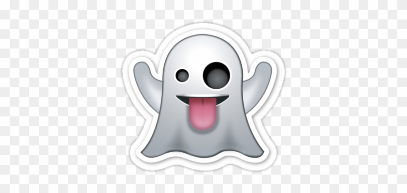 "ghost Emoji Sticker" Stickers By Youtubemugs Redbubble - Emojis Png #319621