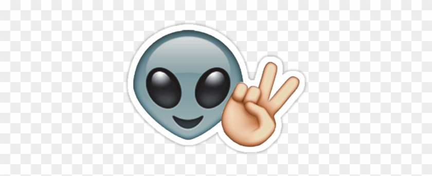 "alien Peace Emoji" Stickers By Jnxgny Redbubble - Alien Peace Sign Emoji #319651