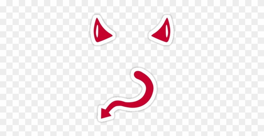 Best Devil Tail Clipart Red Devil Horns Tail Stickers - Devil Horns And Tail Png #319672