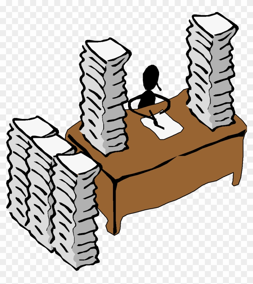 Head On Desk Clipart - Paperwork Clipart #319695