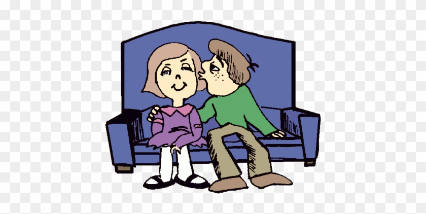 Free Couple Sweet Time Couch Clip Art - Couple On Couch Clipart #319714