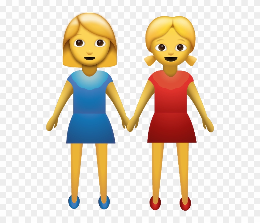 Download Two Women Holding Hands Iphone Emoji Icon - Two Women Holding Hands Emoji #319851